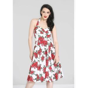 Hell Bunny Vixen pinup girl retro M rockabilly rose dress